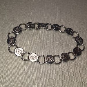 Sarah Coventry 7" Silver Tone Bracelet "Young & Gay" Vintage Circle and Link